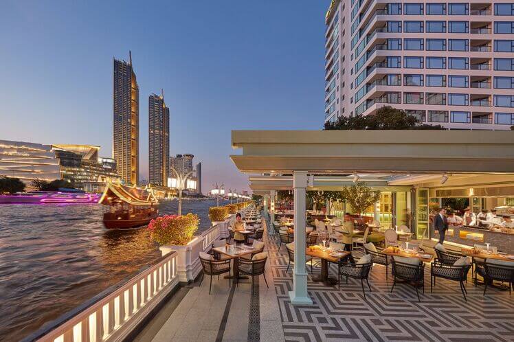 Mandarin Oriental Bangkok med nydelig utsikt. Et skikkelig flott hotell i Bangkok